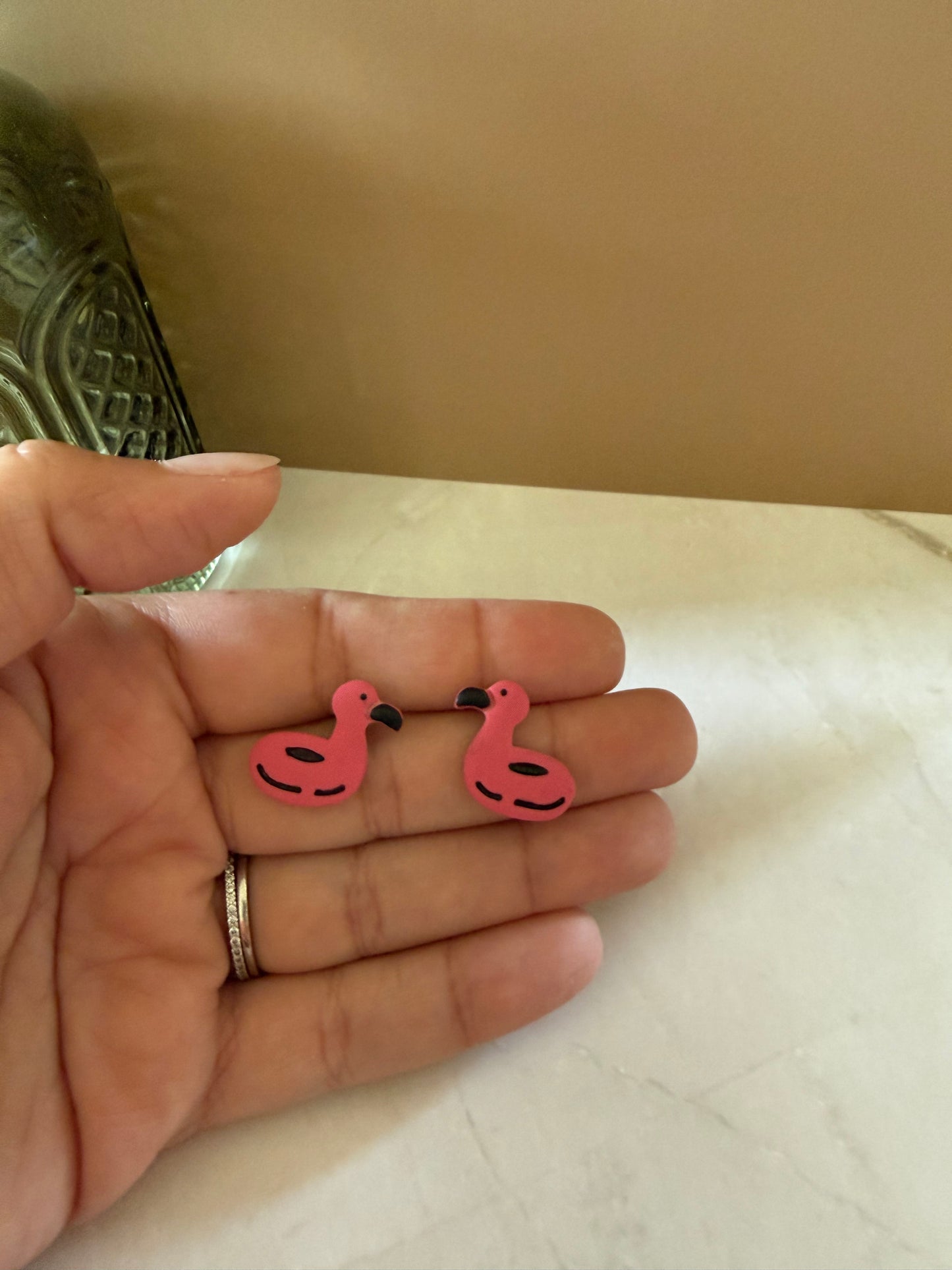 Flamingo Floatie Studs