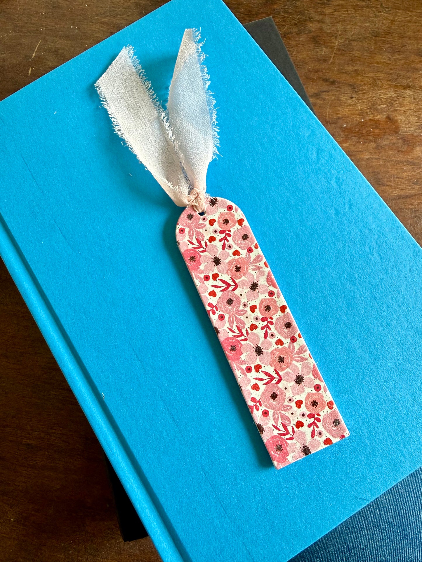 Pink Floral Bookmark