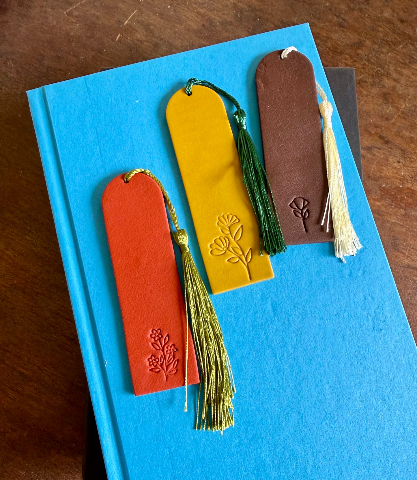 “Leather” Stamp Bookmark